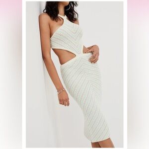 For Love & Lemons Knit Cut Out Midi Dress